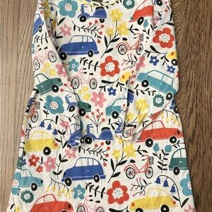 Colorful Car & Floral long sleeve Dress Sz 6 EUC.  Super Cute! Back to School BI